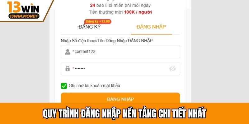 Quy trình đăng nhập nền tảng chi tiết nhất