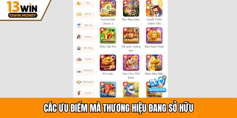 Các ưu điểm mà thương hiệu đang sở hữu